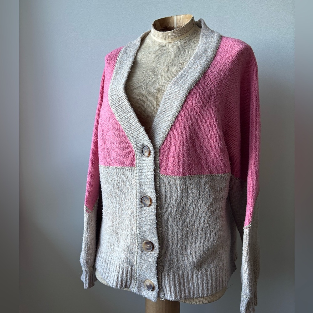Lush Color Block Cardigan